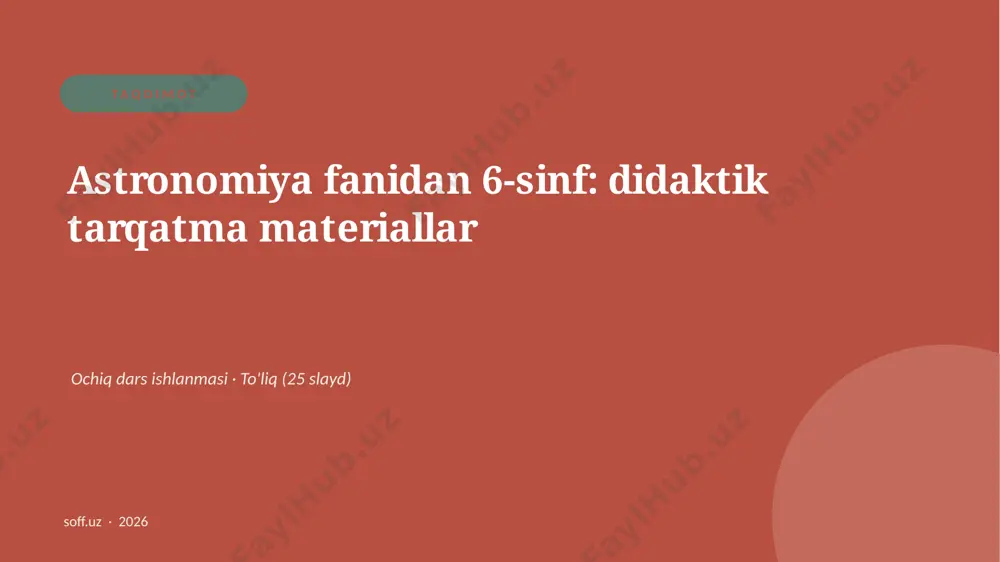 0902_v2_astronomiya_fanidan_6_sinf_didakti — PPTX