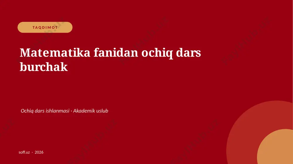 125_v1_matematika_fanidan_ochiq_dars_burchak — PPTX