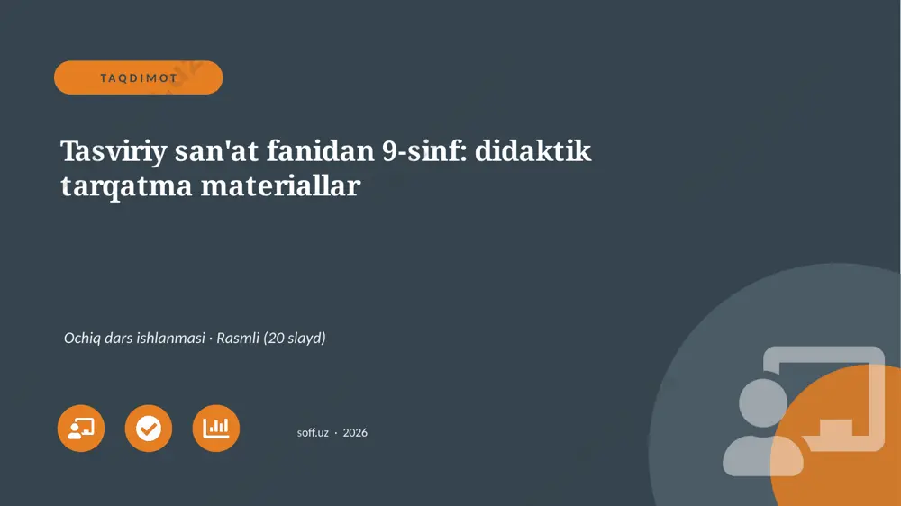 0899_v1_tasviriy_sanat_fanidan_9_sinf_dida — PPTX