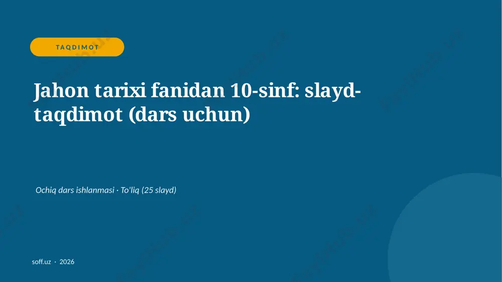 0975_v2_jahon_tarixi_fanidan_10_sinf_slayd — PPTX