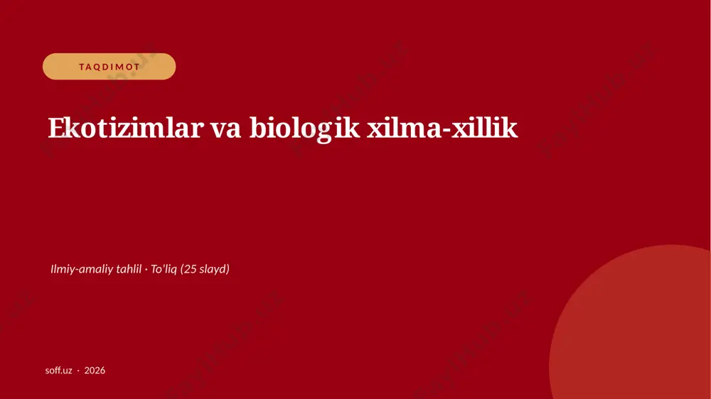 0440_v2_ekotizimlar_va_biologik_xilma_xill — PPTX