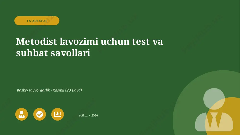 0046_v1_metodist_lavozimi_uchun_test_va_su — PPTX