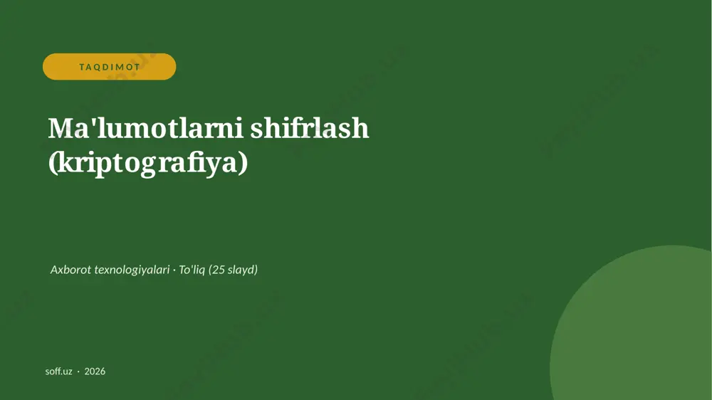0461_v2_malumotlarni_shifrlash_kriptografi — PPTX