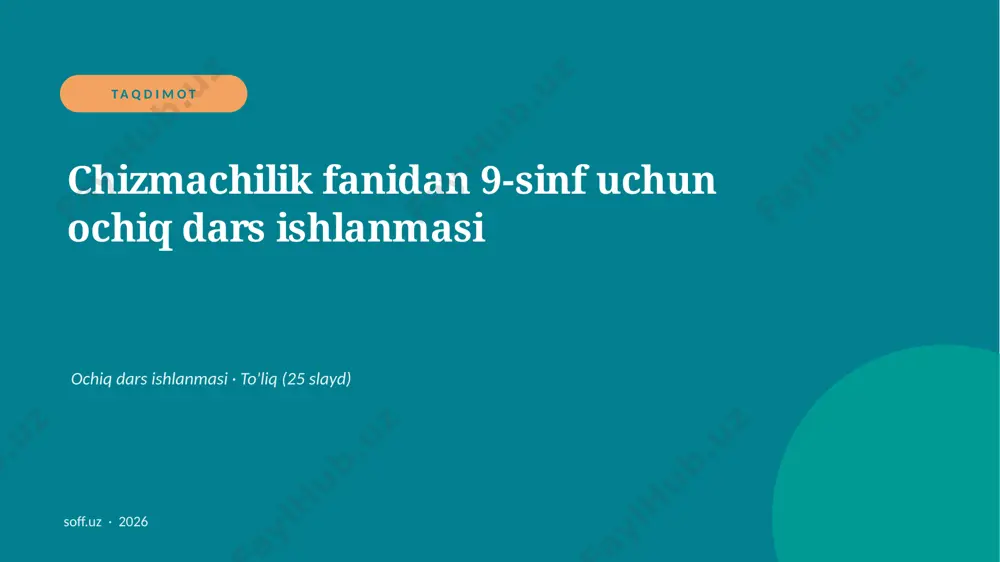 0186_v2_chizmachilik_fanidan_9_sinf_uchun_ — PPTX