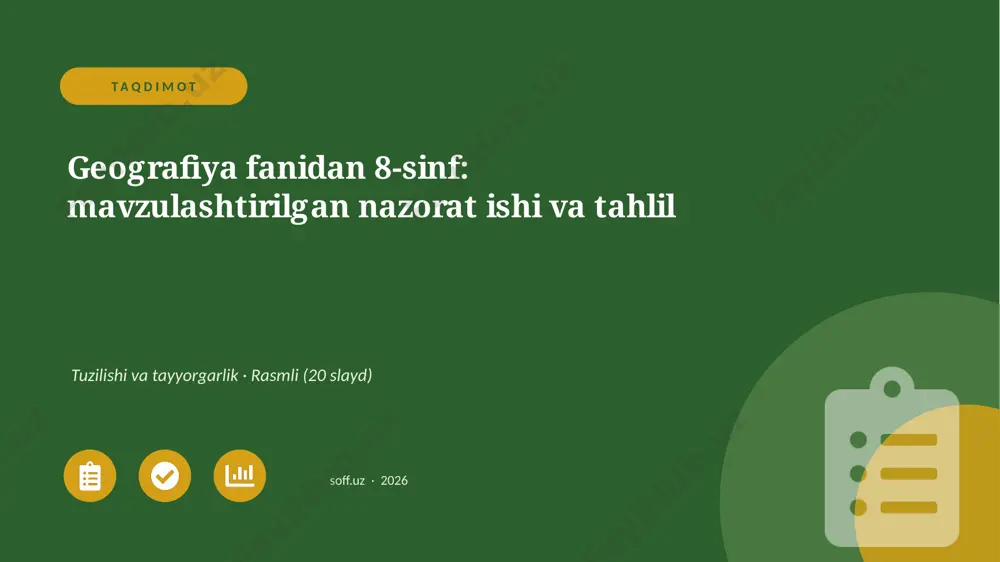 0646_v1_geografiya_fanidan_8_sinf_mavzulas — PPTX