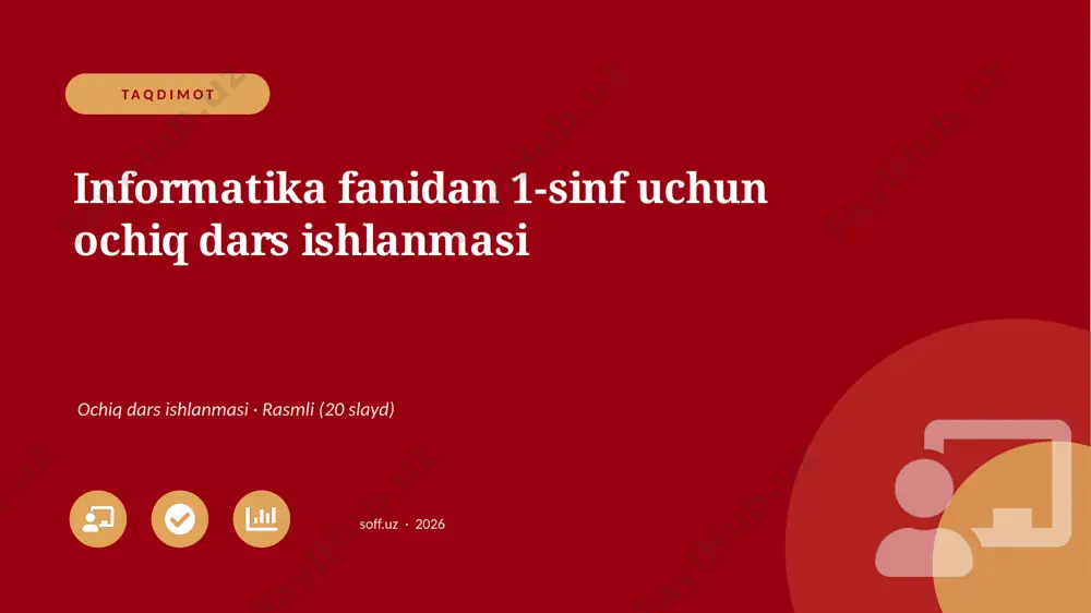 0145_v1_informatika_fanidan_1_sinf_uchun_o — PPTX