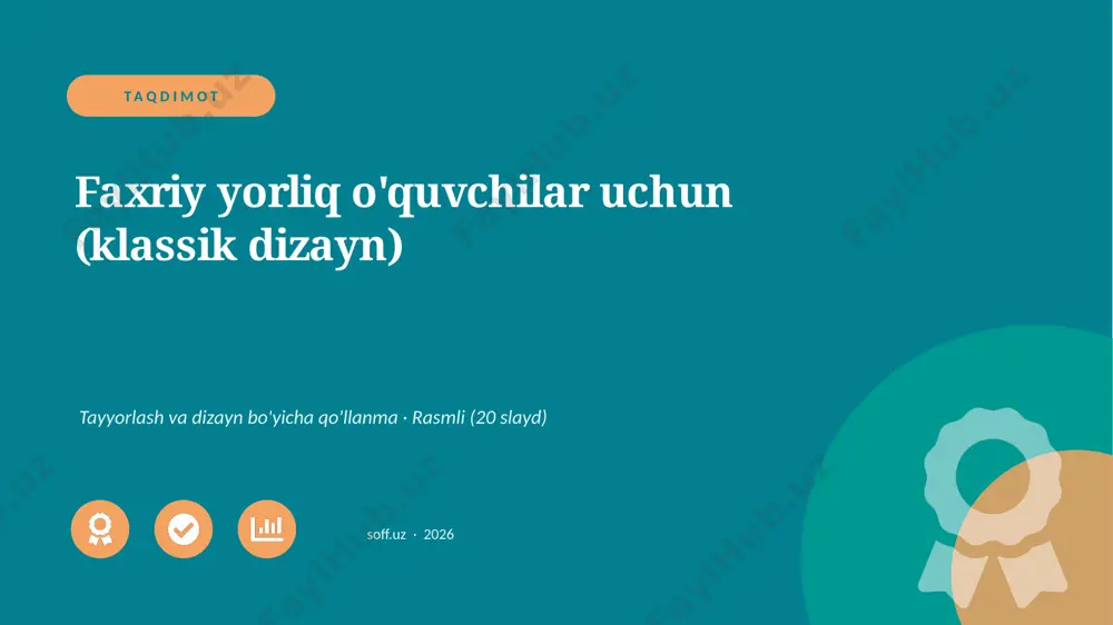 0001_v1_faxriy_yorliq_oquvchilar_uchun_kla — PPTX