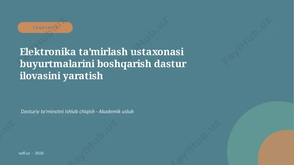 088_v1_elektronika_ta_mirlash_ustaxonasi_buyu — PPTX