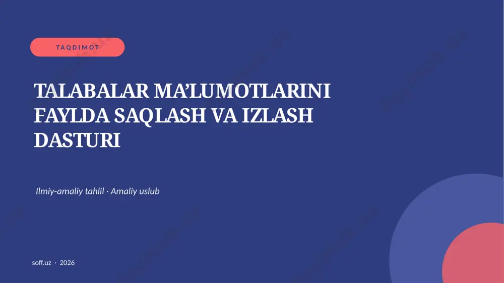 158_v2_talabalar_ma_lumotlarini_faylda_saqlas — PPTX
