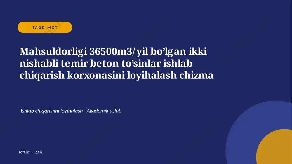 184_v1_mahsuldorligi_36500m3_yil_bo_lgan_ikki — PPTX