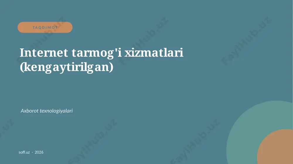 89_internet_xizmatlari — PPTX