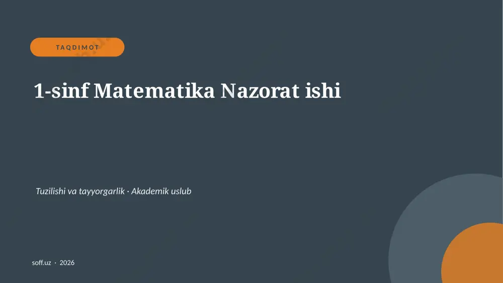 049_v1_1_sinf_matematika_nazorat_ishi — PPTX