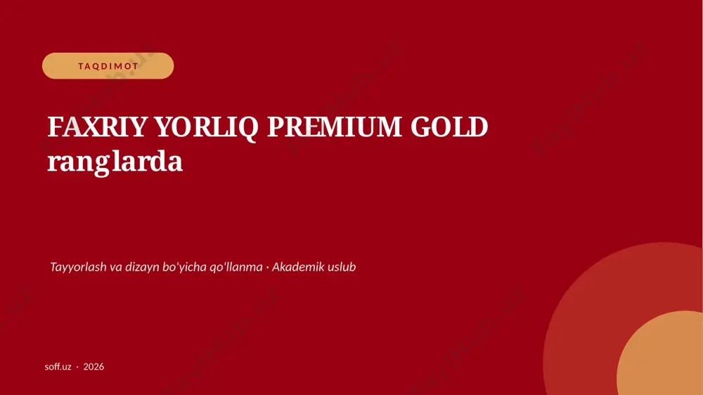 165_v1_faxriy_yorliq_premium_gold_ranglarda — PPTX