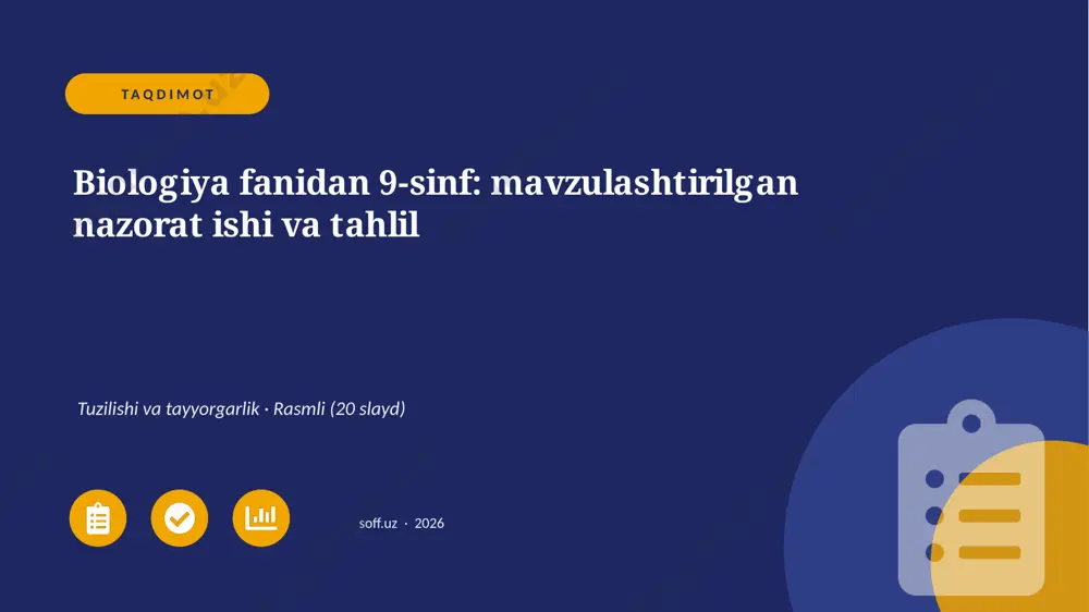 0654_v1_biologiya_fanidan_9_sinf_mavzulash — PPTX