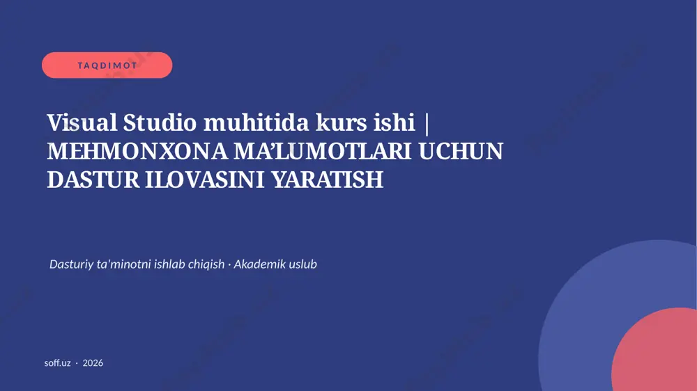 073_v1_visual_studio_muhitida_kurs_ishi_mehmo — PPTX