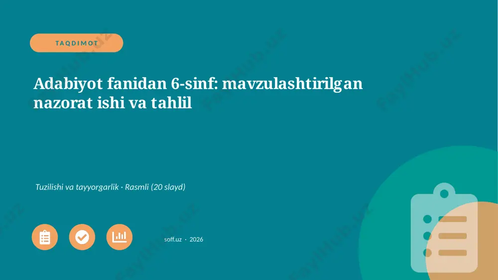 0601_v1_adabiyot_fanidan_6_sinf_mavzulasht — PPTX