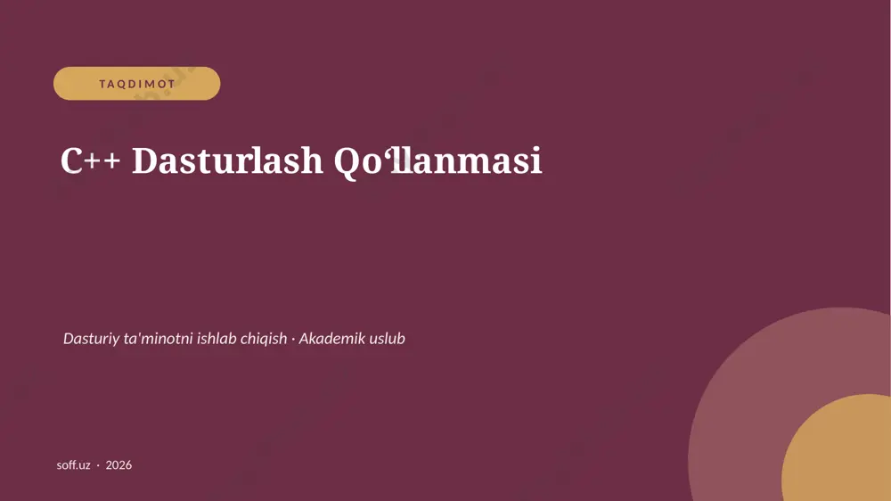 162_v1_c_dasturlash_qo_llanmasi — PPTX