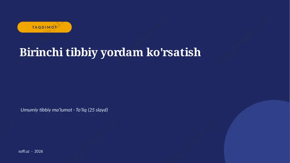 0389_v2_birinchi_tibbiy_yordam_korsatish — PPTX