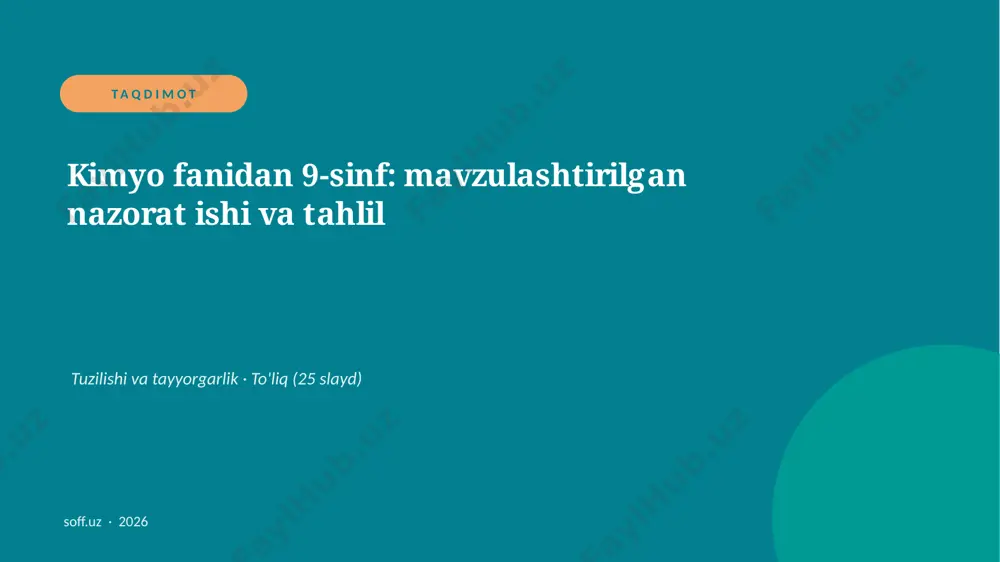 0666_v2_kimyo_fanidan_9_sinf_mavzulashtiri — PPTX