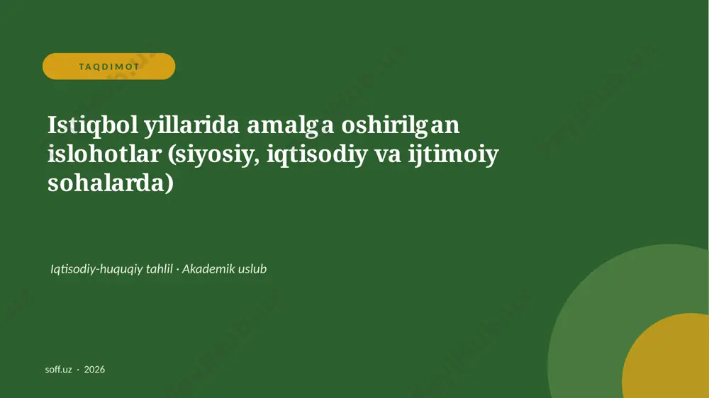 066_v1_istiqbol_yillarida_amalga_oshirilgan_i — PPTX
