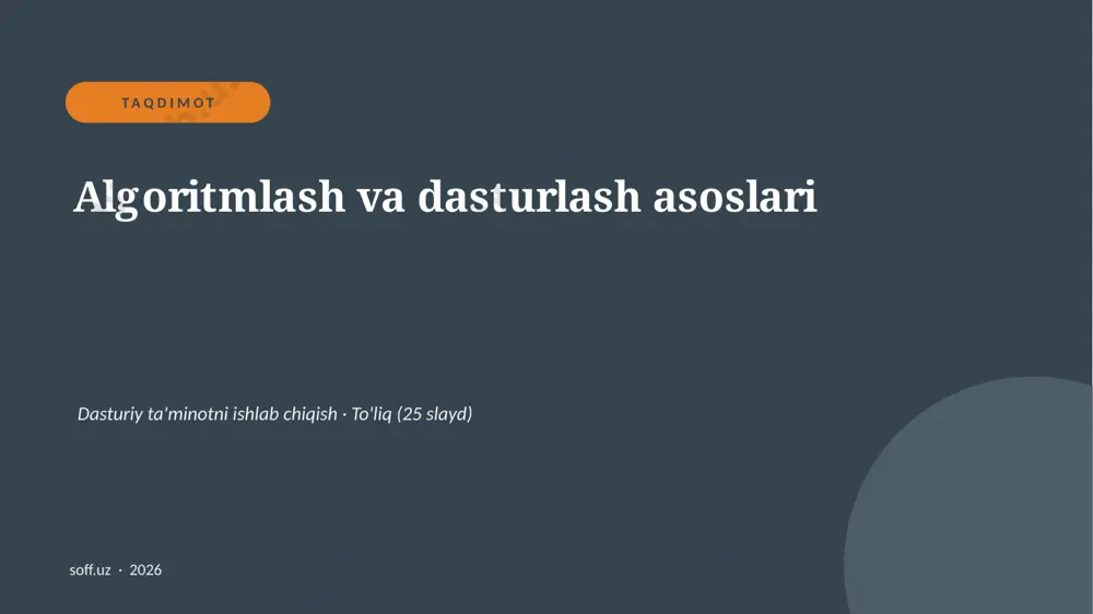 0374_v2_algoritmlash_va_dasturlash_asoslar — PPTX