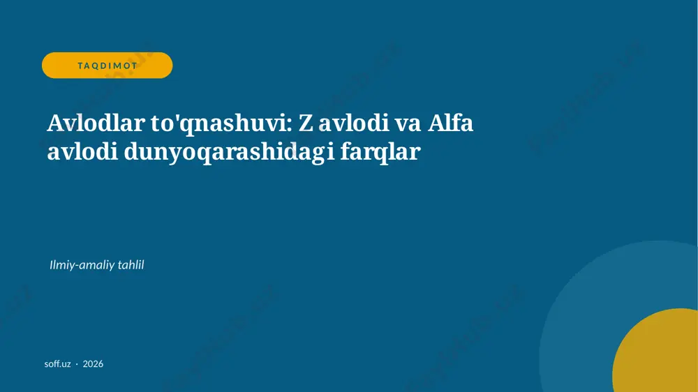 31_avlodlar_farqi — PPTX