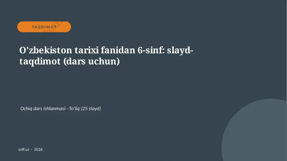 0964_v2_ozbekiston_tarixi_fanidan_6_sinf_s — PPTX