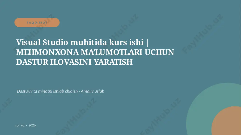 073_v2_visual_studio_muhitida_kurs_ishi_mehmo — PPTX