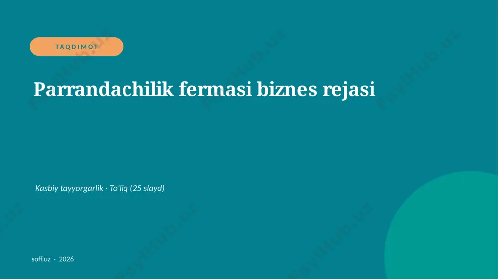 0496_v2_parrandachilik_fermasi_biznes_reja — PPTX