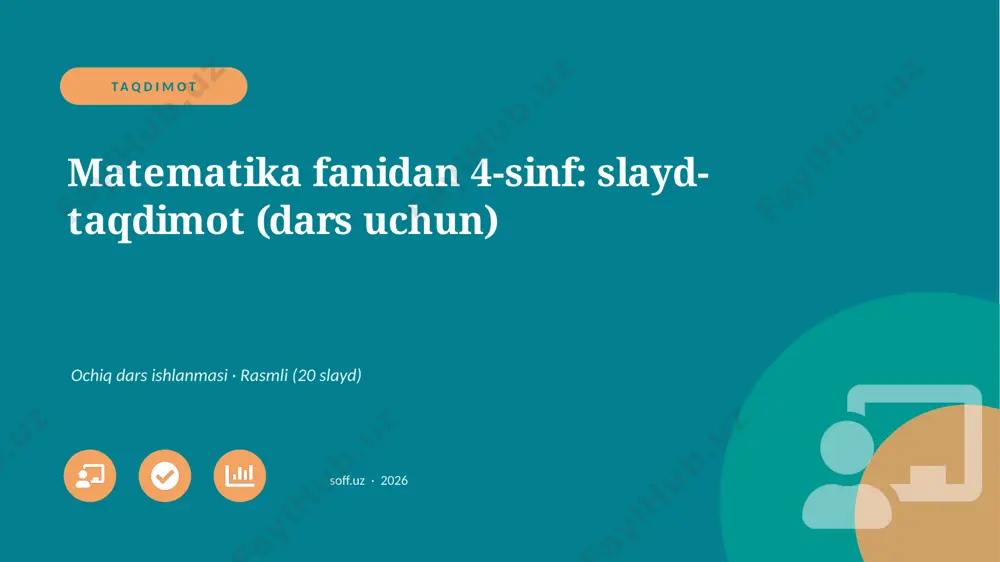 0911_v1_matematika_fanidan_4_sinf_slayd_ta — PPTX