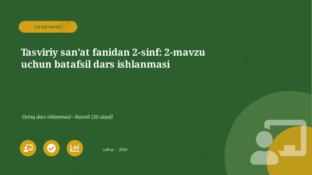 04566_tasviriy_sanat_fanidan_2_sinf_2_mavzu_uc — PPTX