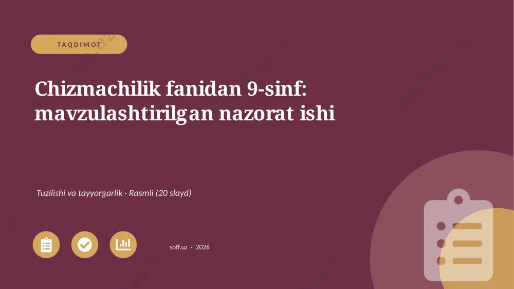 01572_chizmachilik_fanidan_9_sinf_mavzulashtir — PPTX