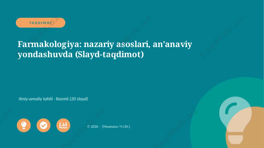 01331_farmakologiya_nazariy_asoslari_ananaviy — PPTX
