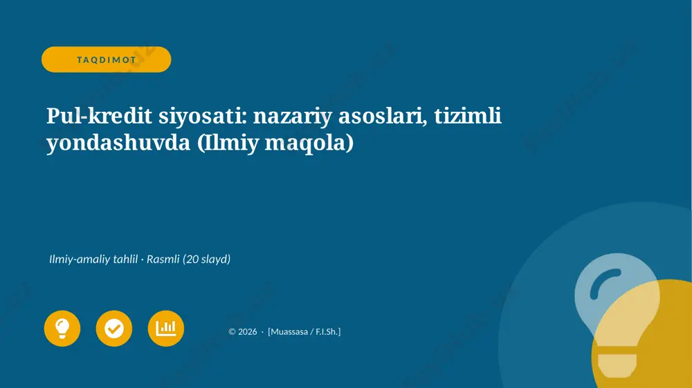 04090_pul_kredit_siyosati_nazariy_asoslari_tiz — PPTX