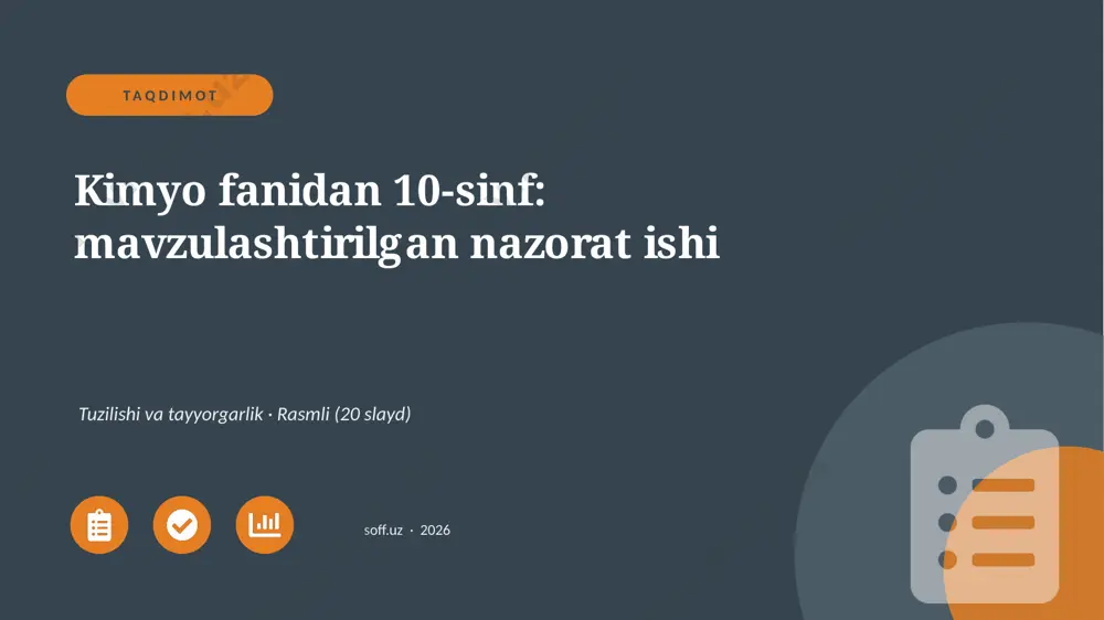 01529_kimyo_fanidan_10_sinf_mavzulashtirilgan_ — PPTX