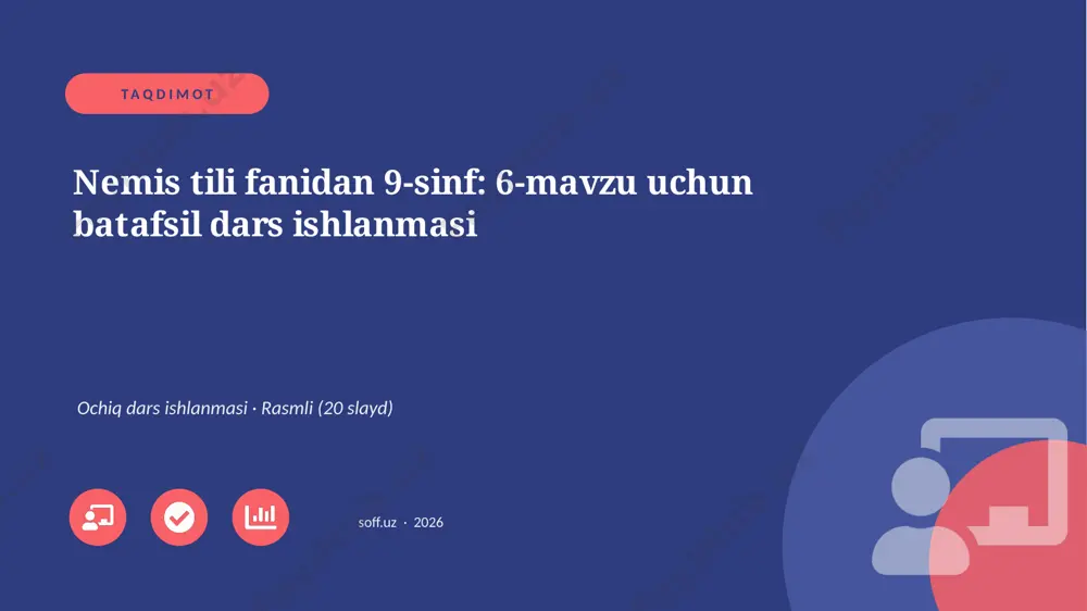 05303_nemis_tili_fanidan_9_sinf_6_mavzu_uchun_ — PPTX