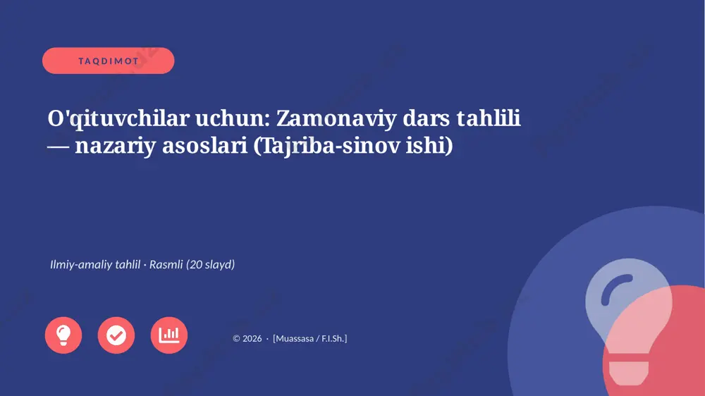 00353_oqituvchilar_uchun_zamonaviy_dars_tahlil — PPTX