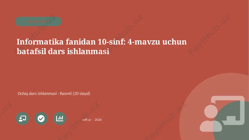 04937_informatika_fanidan_10_sinf_4_mavzu_uchu — PPTX
