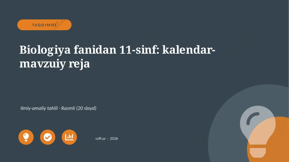 04079_biologiya_fanidan_11_sinf_kalendar_mavzu — PPTX
