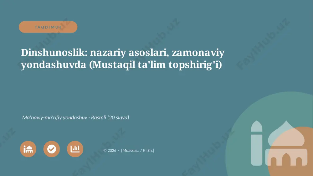 03698_dinshunoslik_nazariy_asoslari_zamonaviy — PPTX