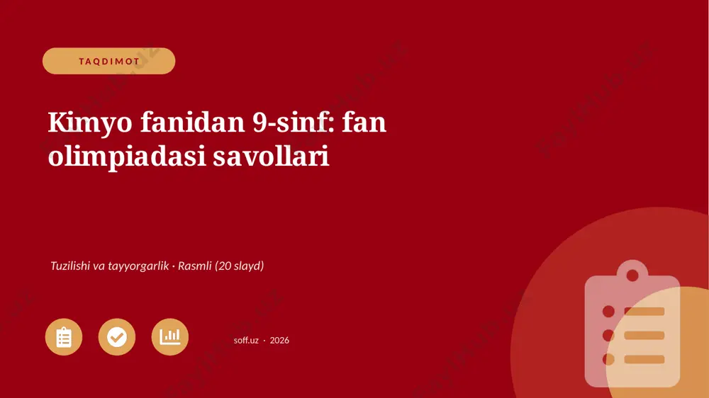 02835_kimyo_fanidan_9_sinf_fan_olimpiadasi_sav — PPTX