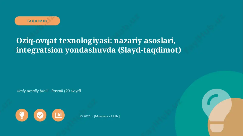 07141_oziq_ovqat_texnologiyasi_nazariy_asoslar — PPTX