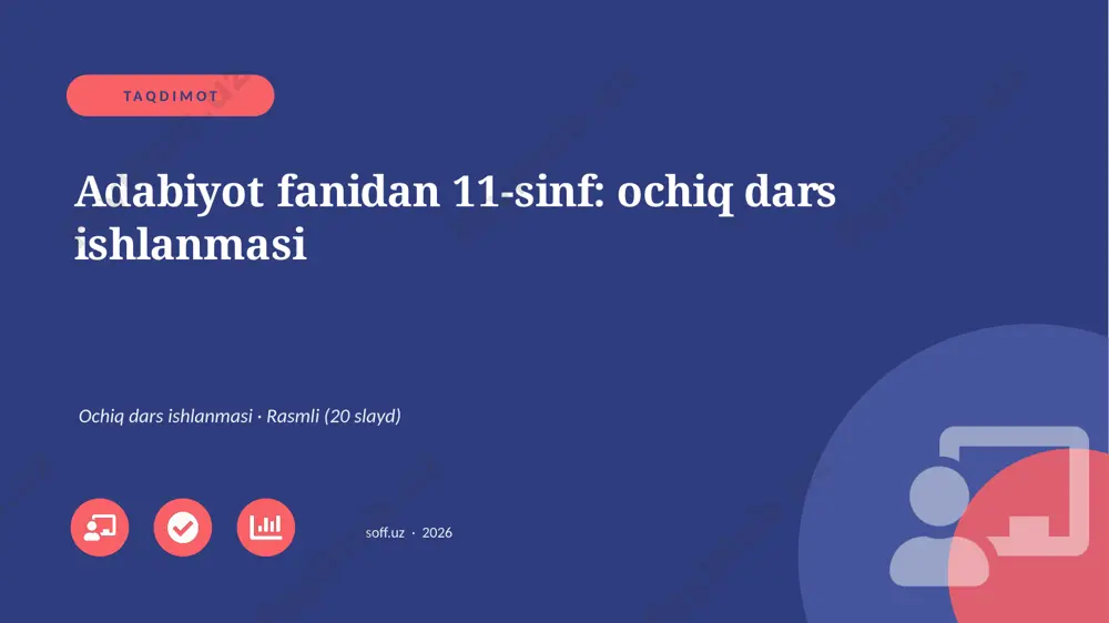 01043_adabiyot_fanidan_11_sinf_ochiq_dars_ishl — PPTX
