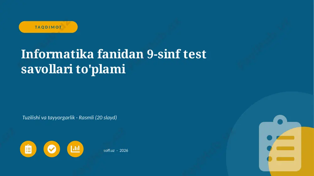 00280_informatika_fanidan_9_sinf_test_savollar — PPTX