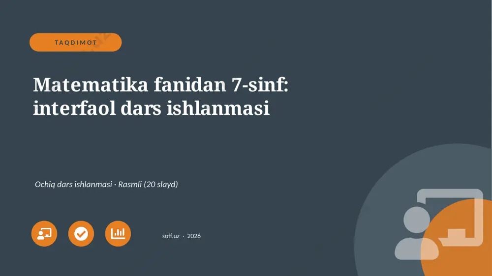 03359_matematika_fanidan_7_sinf_interfaol_dars — PPTX