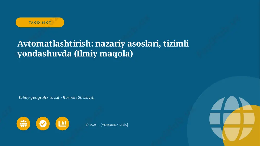 05170_avtomatlashtirish_nazariy_asoslari_tizim — PPTX