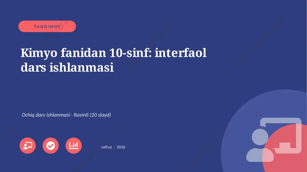 03463_kimyo_fanidan_10_sinf_interfaol_dars_ish — PPTX