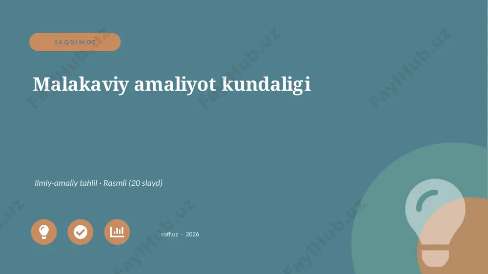 00518_malakaviy_amaliyot_kundaligi — PPTX