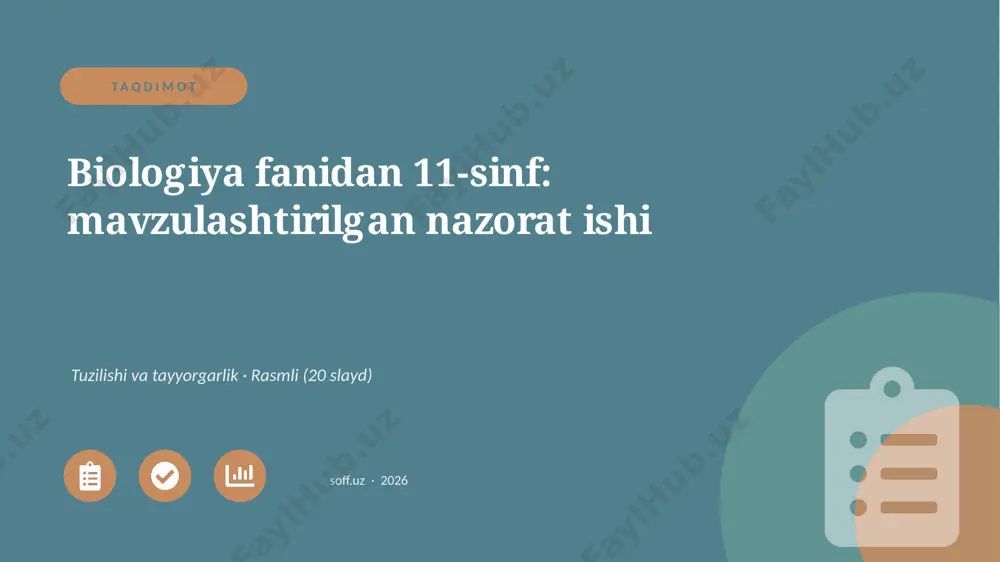 01518_biologiya_fanidan_11_sinf_mavzulashtiril — PPTX
