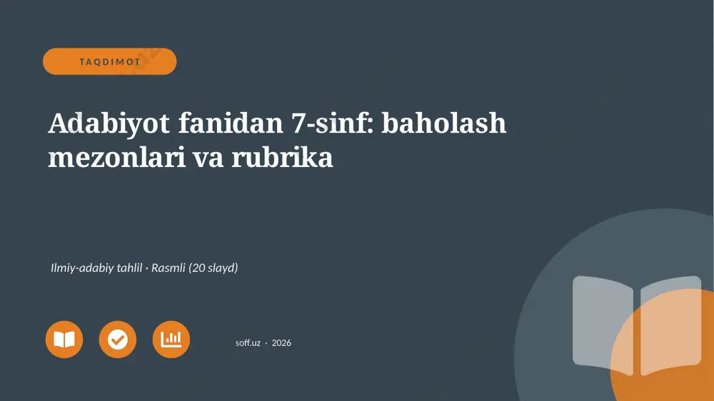 03809_adabiyot_fanidan_7_sinf_baholash_mezonla — PPTX